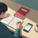 Çince öğrenmeye yeni başlayanlar için pinyin, tonlar ve temel kelimeleri gösteren çalışma sahnesi